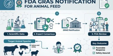 FDA GRAS notification process for animal feed in three steps.
