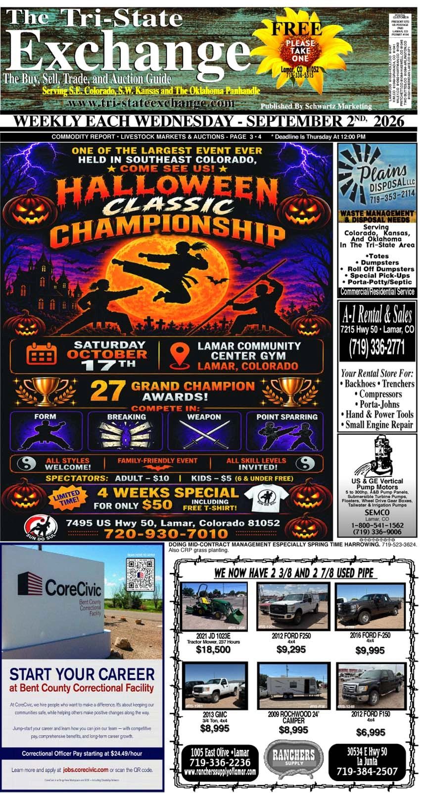 Halloween Classic Championship in Lamar, Colorado on October 17th, 2026.