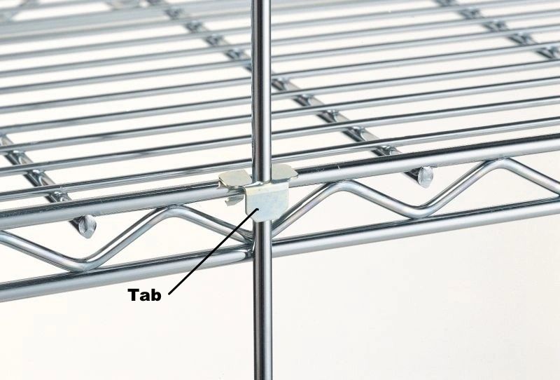 Tabs to attach to Wire Shelves