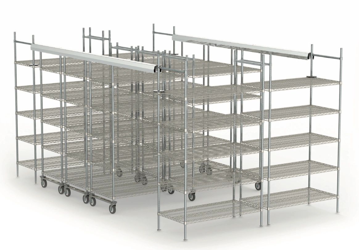 Double-Deep Top Track System | Stainless Steel