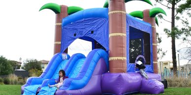combo bounce house with slide