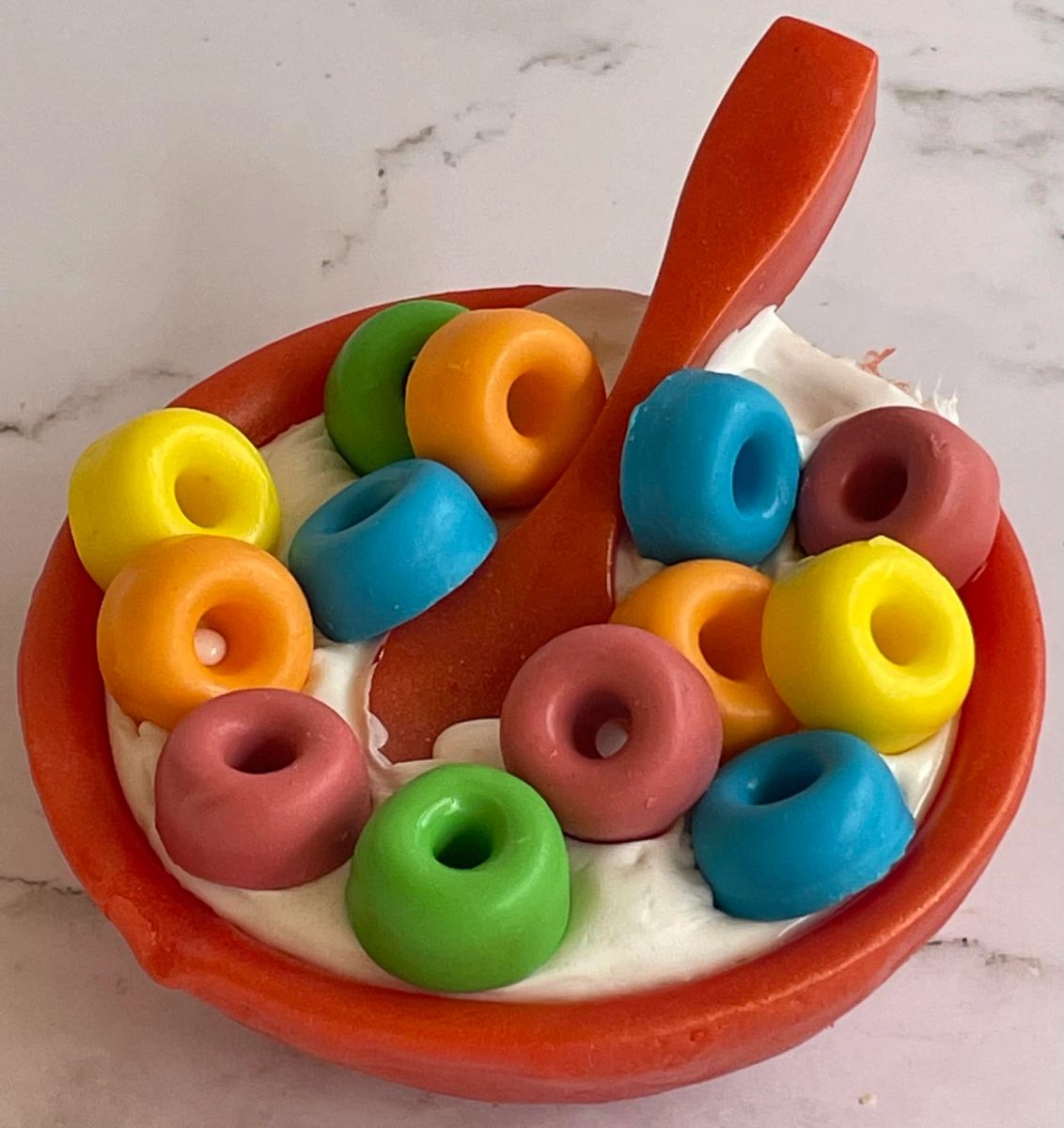 Fruity Loopy Cereal Bowl with spoon Handmade Soap for kids