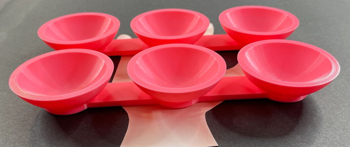 2.5" Six Cavity Round Sphere Bath Bomb Drying Tray