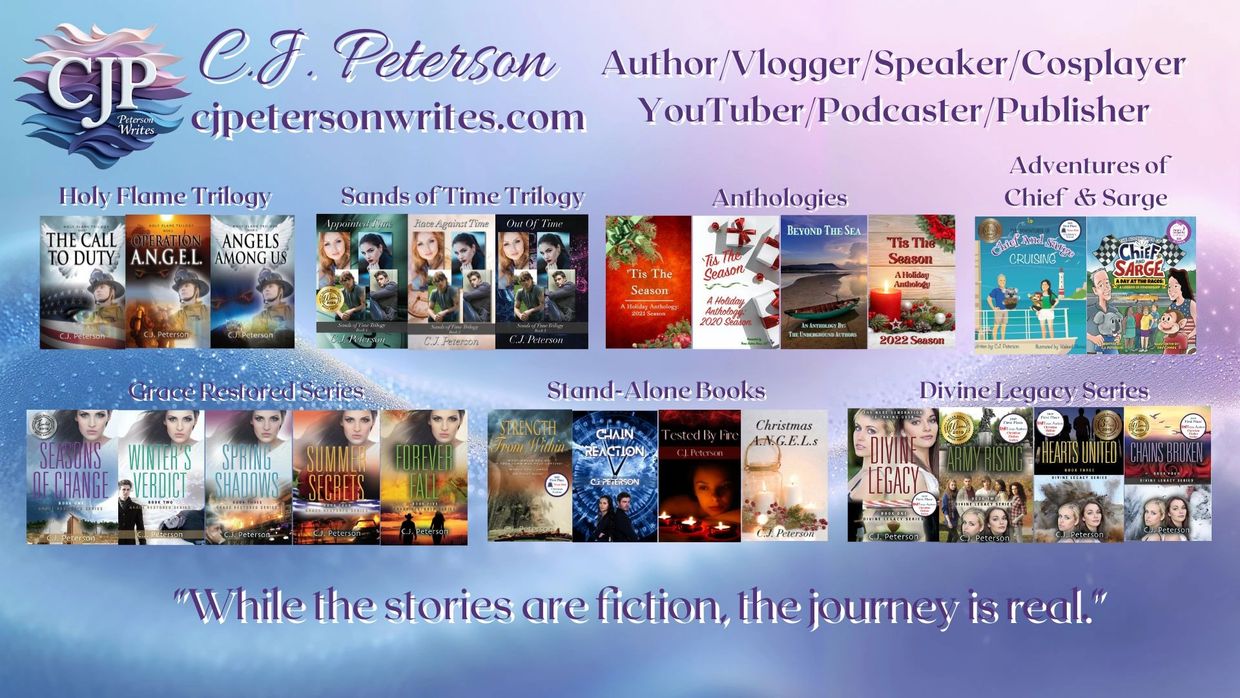 CJ Peterson - author, vlogger, speaker, cosplayer, youtuber, podcaster, publisher