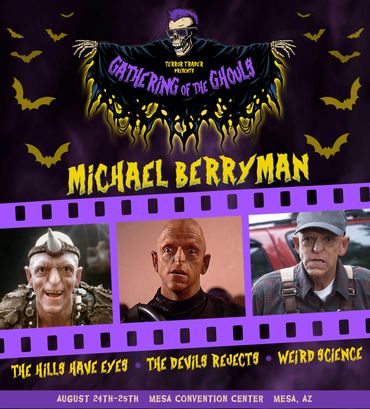 Come meet Michael Berryman at Gathering Of The Ghouls 2024 at Mesa Convention Center this August!!