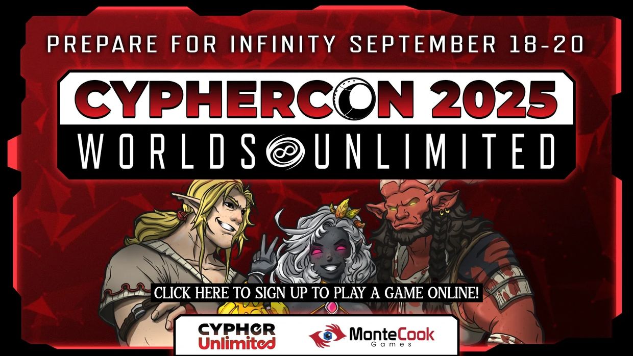 A group of 3 fantasy characters, ready for CypherCon2025!