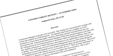 Constructability reviews
