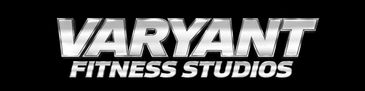 Logo for Varyant Fitness Studios in bold silver and black.