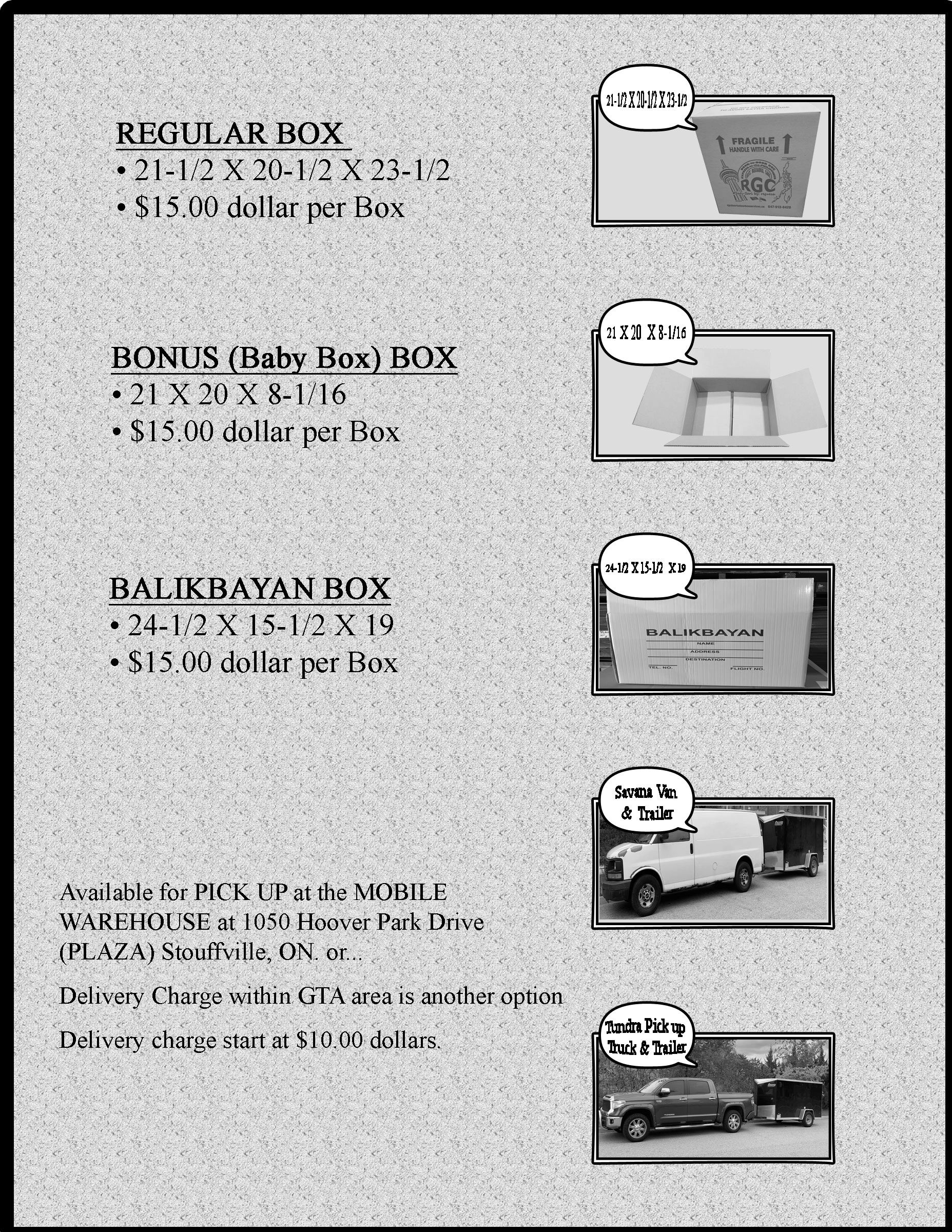 Moving Boxes
Empty Boxes
Packaging Tape
Duct Tape
Permanent Markers
Scissors
Cutting Blades