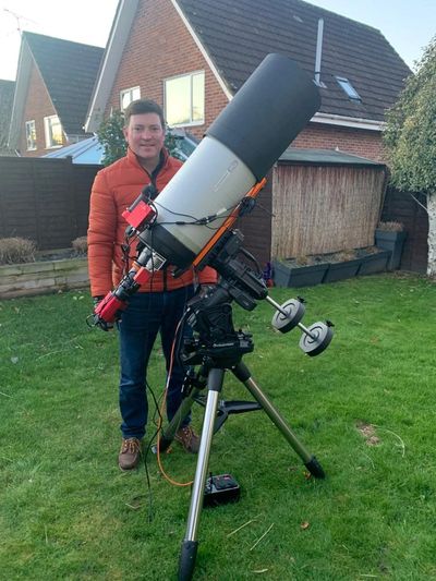 My astrophotography rig. Celestron CGX 'equatorial' mount. Celestron 9.25" Edge HD SCT telescope. 