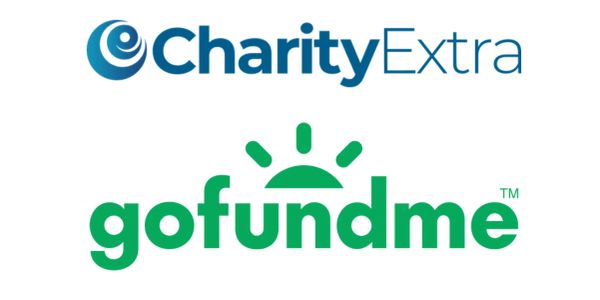 Logos of Charity Extra and GoFundMe.