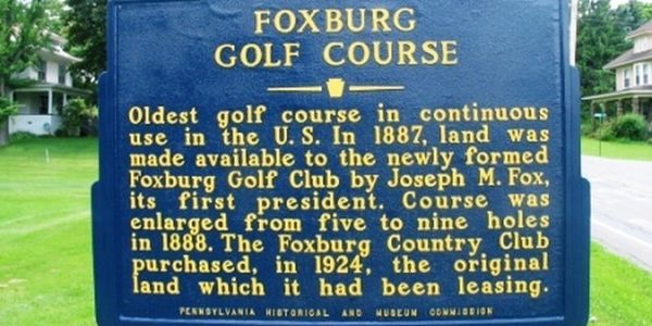 Foxburg Country Club history sign