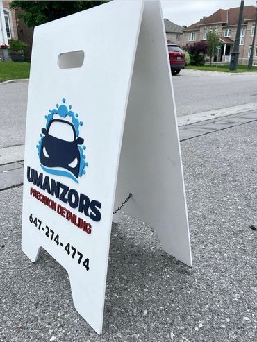 Custom A-Frame Sign for car detail business - UManzors