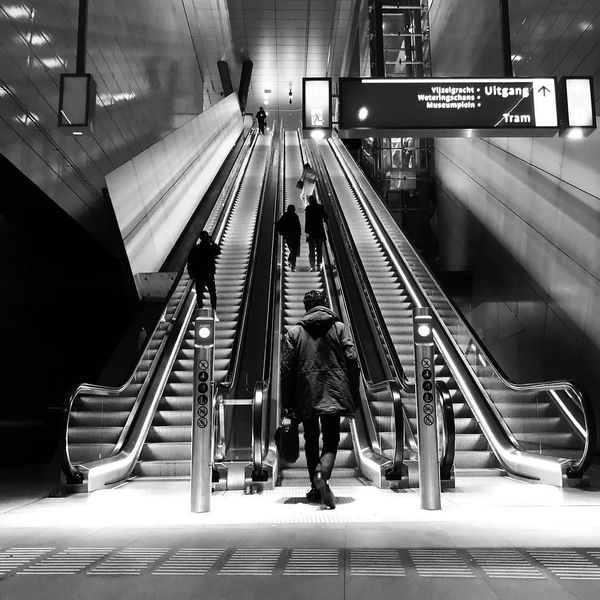 Corbeau Digital Escalator Metro Station Amsterdam