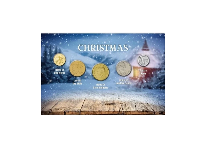 5 Christmas Coin Collection Christmas All Around The World 5 Coins