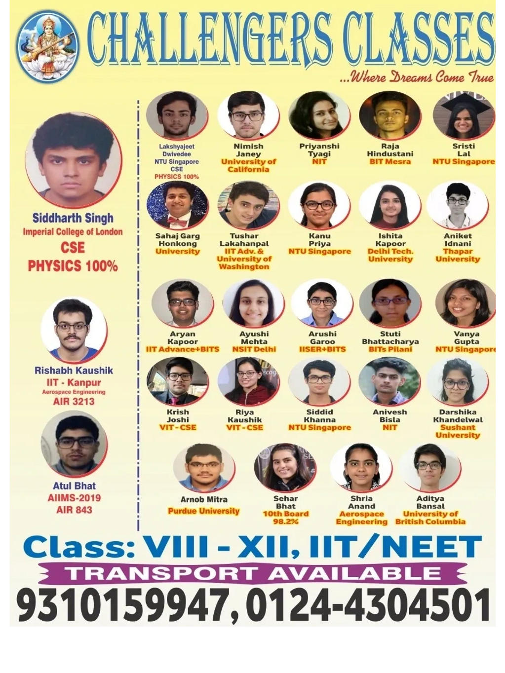 Top Results Challengers Classes