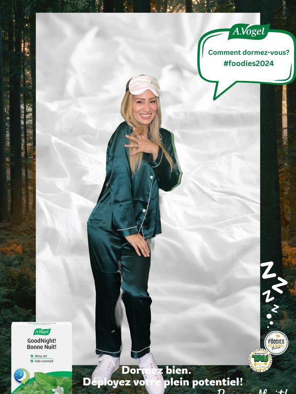 photobooth forêt pour produit de sommeil 