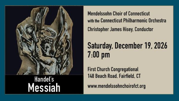 Concert poster for Handel's Messiah by Mendelssohn Choir in 2026.
