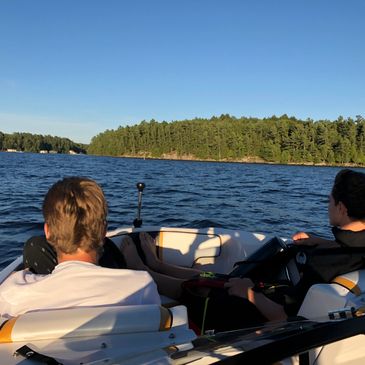 On beautiful lake Rosseau in Portage Bay.  