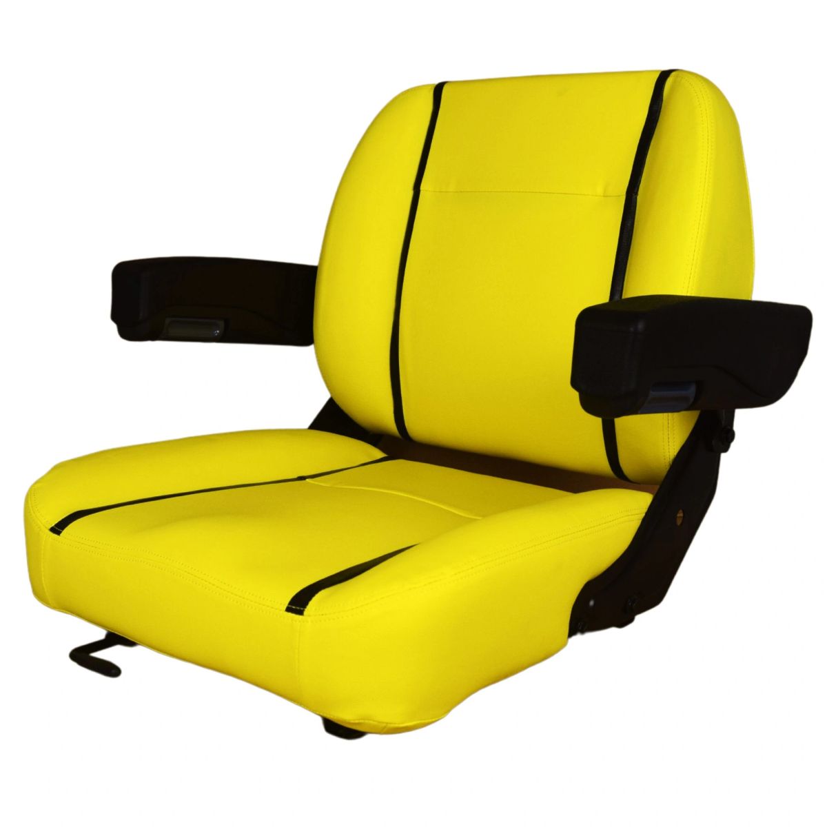 TRAC SEATS Yellow Mechanical Suspension Seat – Fits John Deere & Universal Tractors
