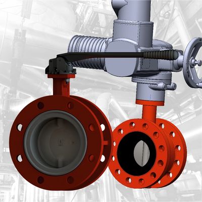 Kimyasal akışkanlarda ve deniz suyu boru hatlarında kullanılan aktüatörlü ve manual  kelebek vanalar