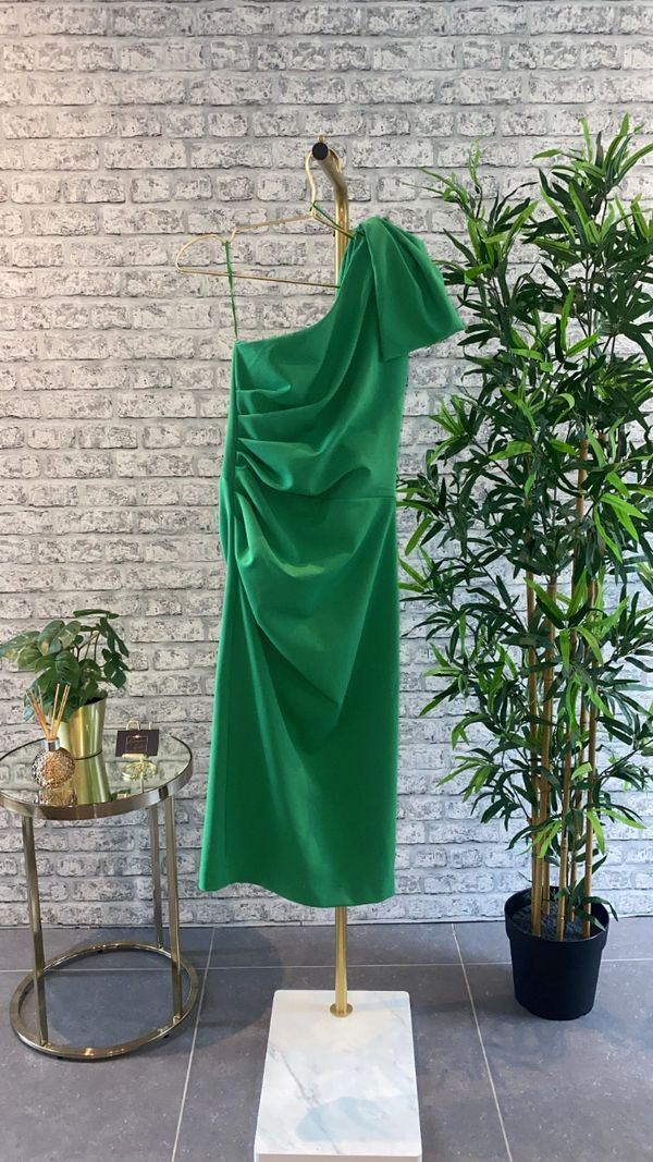 Kevan Jon Krystal Emerald Green | Designer Dress Hire  | Designer Dolls Dress Hire