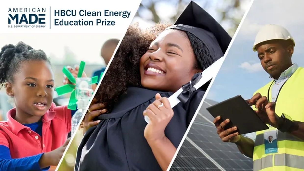 American Made HBCU Clean Energy Education Prize with 3 photos - K-12 student, graduate, professional