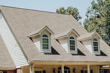 House with finished roof job