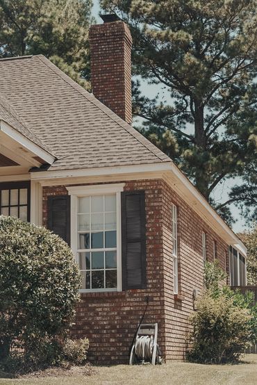 a house with finished roof job