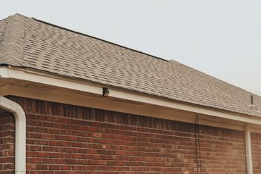 a finished trim of a roof