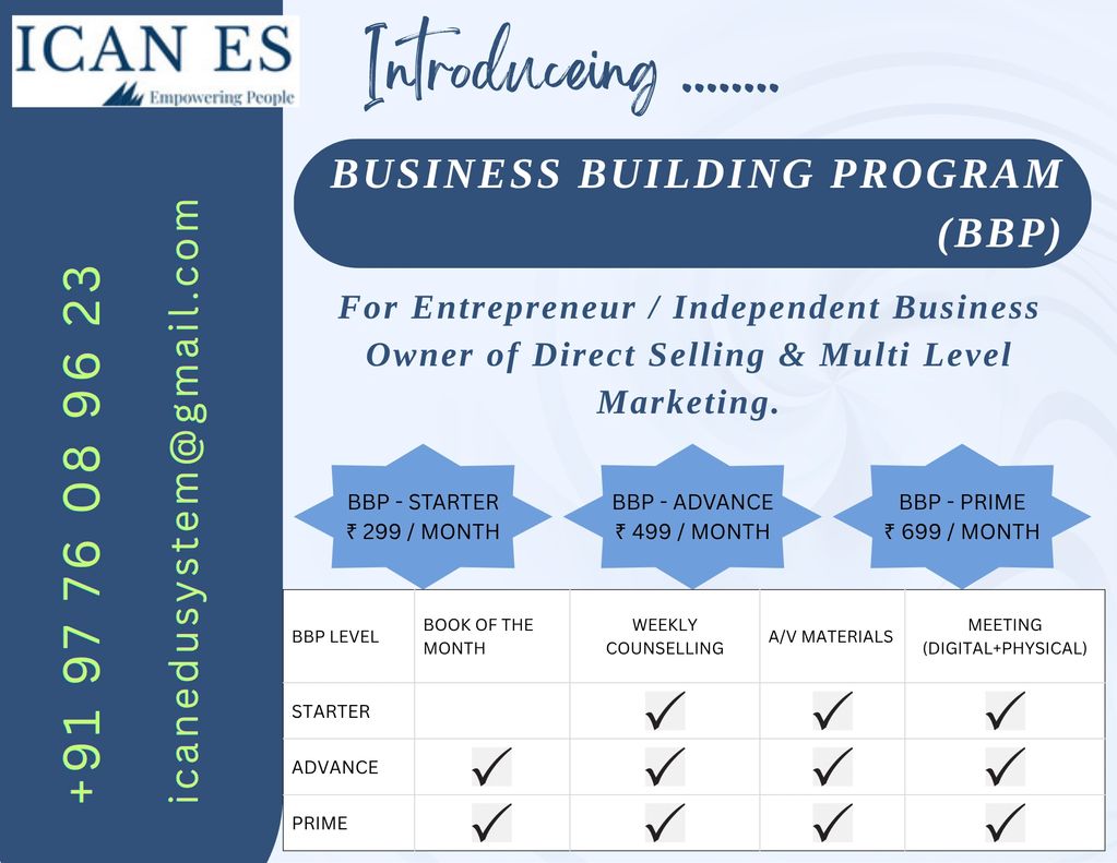Business Building Program details for entrepreneurs and independent business owners.