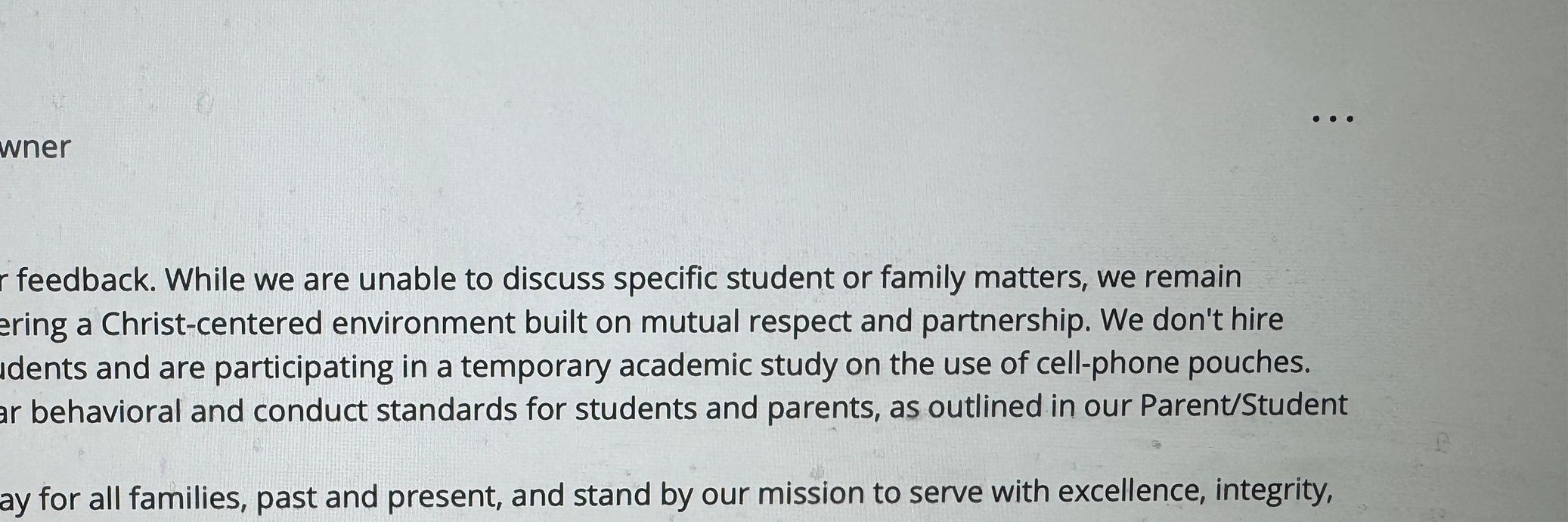 This is Chris's response to our Yelp review.  Clarifying they don't hire people to video students