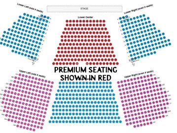 Theatre Goer package seating chart.