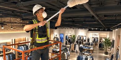GAP, Banana Republic, and Hollister are regularly cleaned by Your Lifestyle Cleaning. High-dusting i