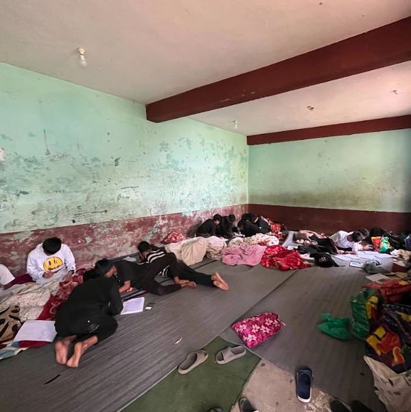 Children living in squalid conditions while attending school 