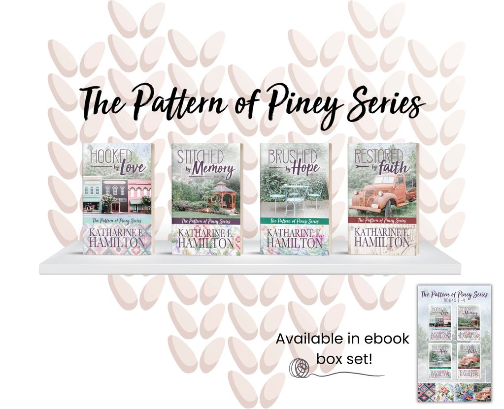 Book series The Pattern of Piney by Katharine E. Hamilton shown.