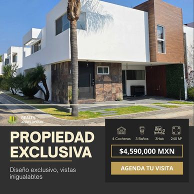 Casa en venta Zerezotla 3 recamaras casa a doble altura en esquina San PEdro Cholula Puebla