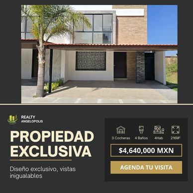 Casa en venta Morillotla de 4 recámaras San Andrés Cholula Puebla