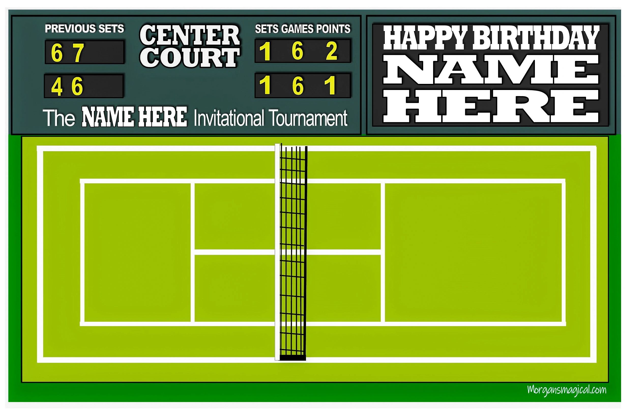 Center Court - Personalized Birthday eCard