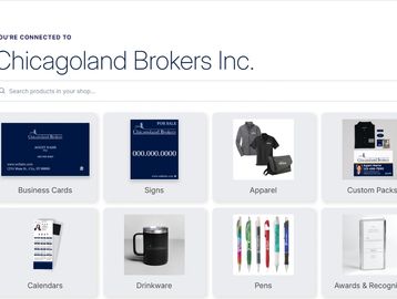 Business cards and advertising material
