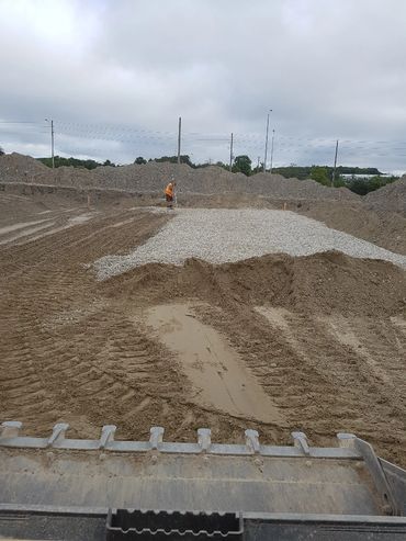 Gravel placed in Septic Bed