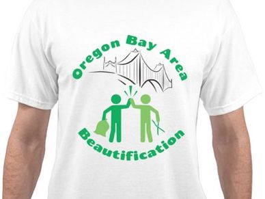 Graphic Tee that says Oregon Bay Area Beautification