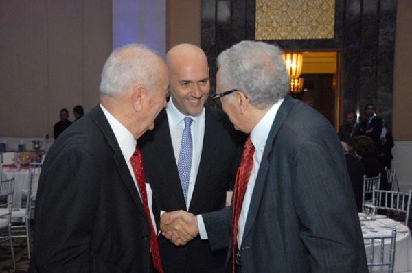 Ali Qawasimi, Ricardo Karam and Lakhdar Brahimi at the Welfare Association fundrasing Gala Dinner