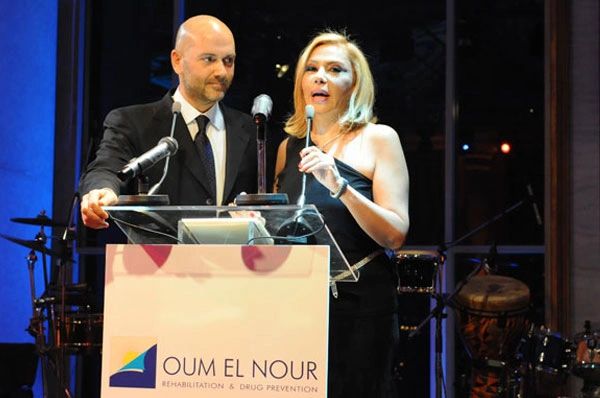 Ricardo Karam and Maguy Farah during Oum El Noor fundraising Gala Dinner (2008)