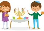 Hanukkah family celebration menorah happy kids 