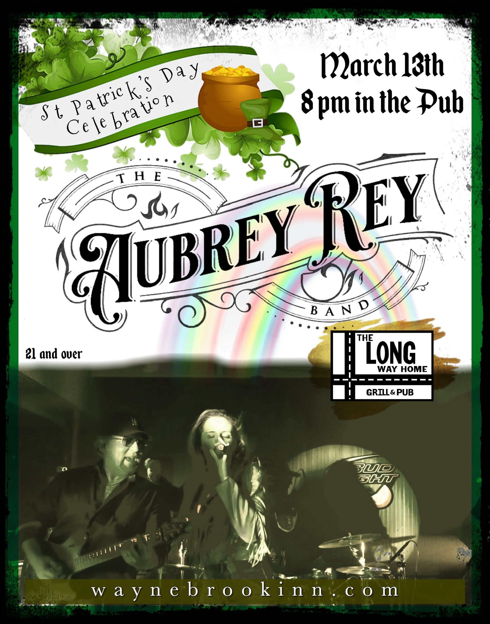 Aubrey Rey Saint Patrick's Day Party in Honey Brook. Live music in the pub.