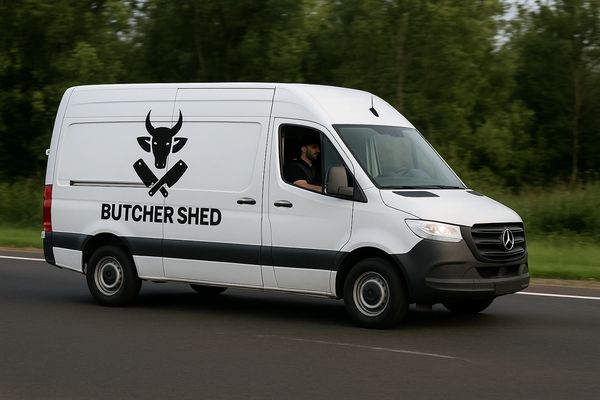 delivery van butcher shed 

