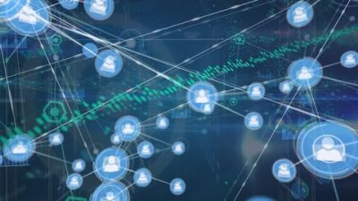 Digital network connecting multiple users.
