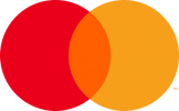 Mastercard logo with overlapping red and orange circles.