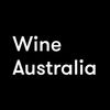 Logo with the words 'Wine Australia' in white on black background.